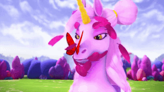 #1798396 - alicorn, animated, barely pony related, butterfly, gif, kyara, mia and me, safe, winged unicorn - Derpibooru