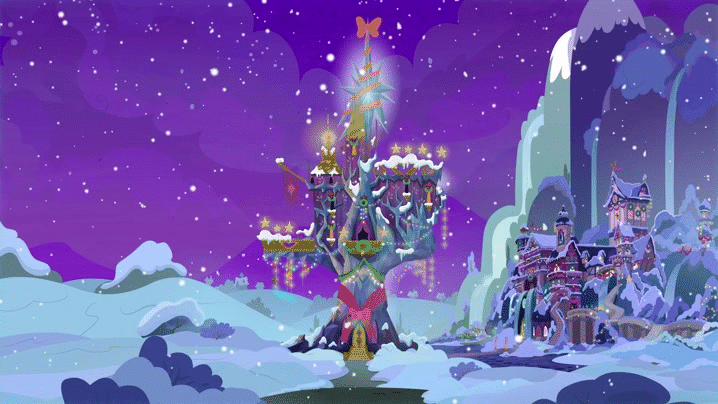 #1869468 - safe, screencap, alice the reindeer, aurora the reindeer, bori the reindeer, deer, reindeer, best gift ever, animated, deer magic, flying, gif, glowing antlers, magic, school of friendship, snow, the gift givers, the gift givers of the grove, trio, twilight's castle, winter - Derpibooru